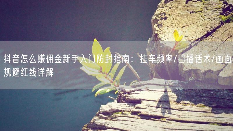 抖音怎么赚佣金新手入门防封指南：挂车频率/口播话术/画面规避红线详解