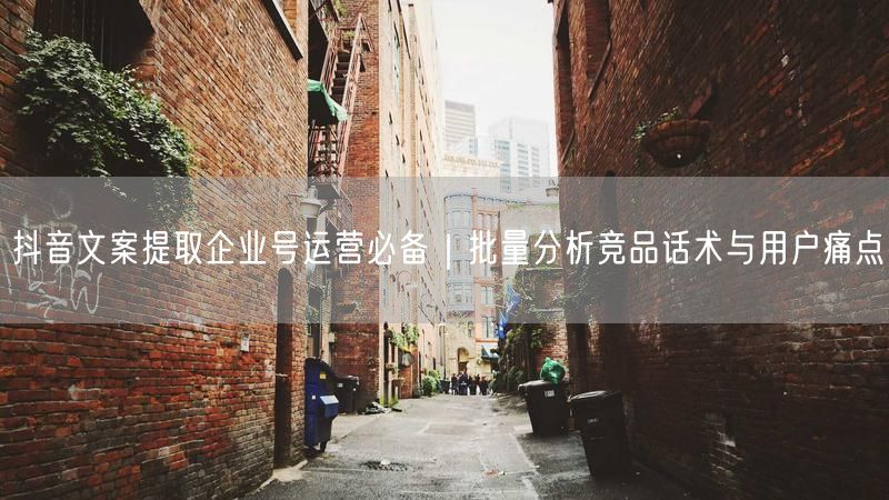 抖音文案提取企业号运营必备｜批量分析竞品话术与用户痛点