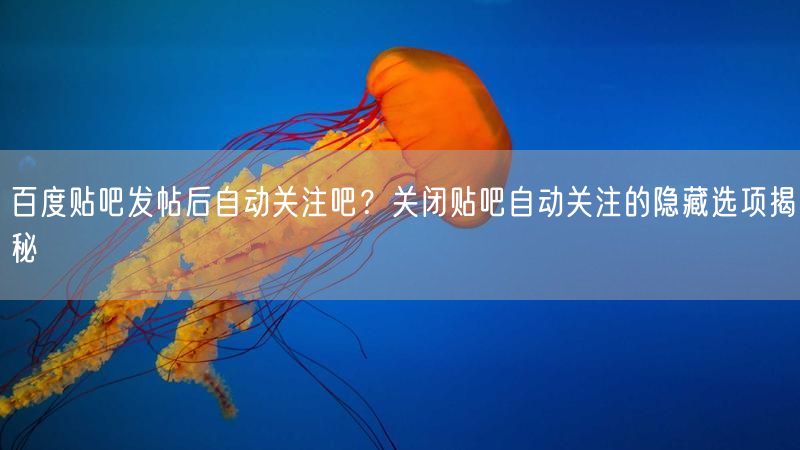 百度贴吧发帖后自动关注吧？关闭贴吧自动关注的隐藏选项揭秘