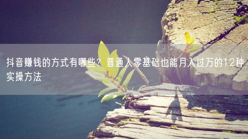 抖音赚钱的方式有哪些？普通人零基础也能月入过万的12种实操方法