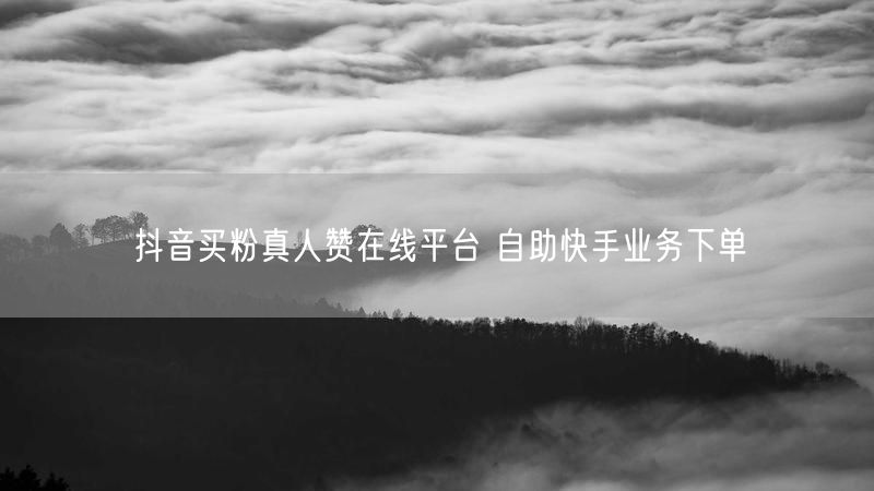 抖音买粉真人赞在线平台 自助快手业务下单